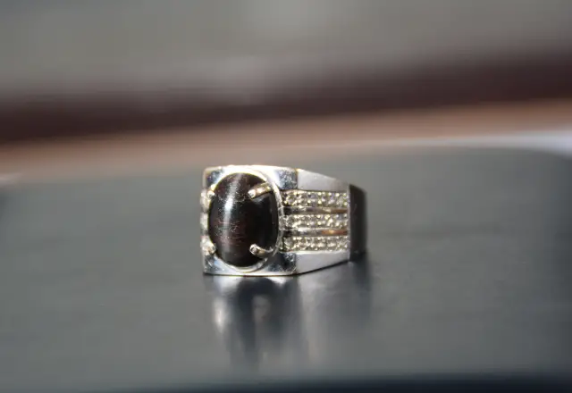 men's ring with gemstone